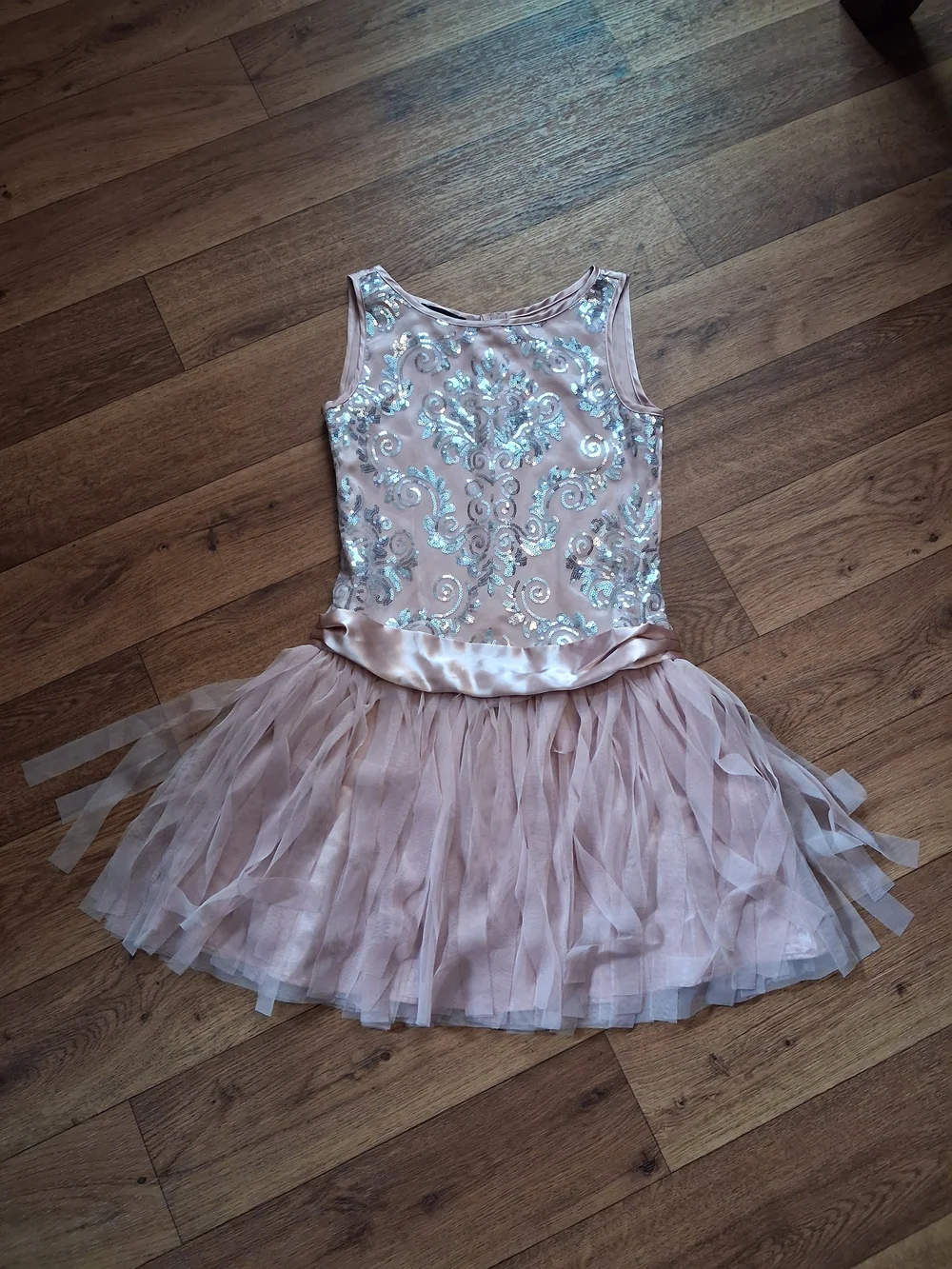 Girls Pink Sequin Tulle Ballet Dress